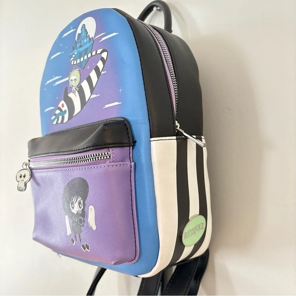 Her Universe Beetlejuice Sandworm Mini Backpack Animated Faux Leather